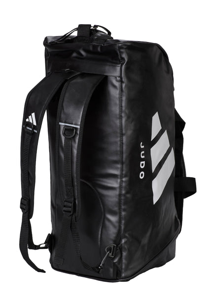 adidas 2in1 Sporttasche Judo Bag Gr.M - L schwarz-weiß, Rucksack Tragettasche adiACC051J