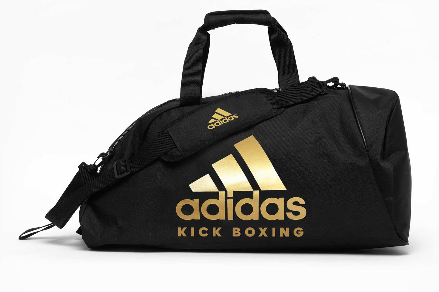 adidas 2in1 Sporttasche Kickboxing Bag Gr.M - L schwarz-gold, Rucksack Tragettasche adiACC052KB