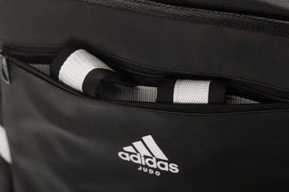 adidas 2in1 Sporttasche Bag Judo schwarz-weiß, Rucksack Tragetasche ADIACC200J