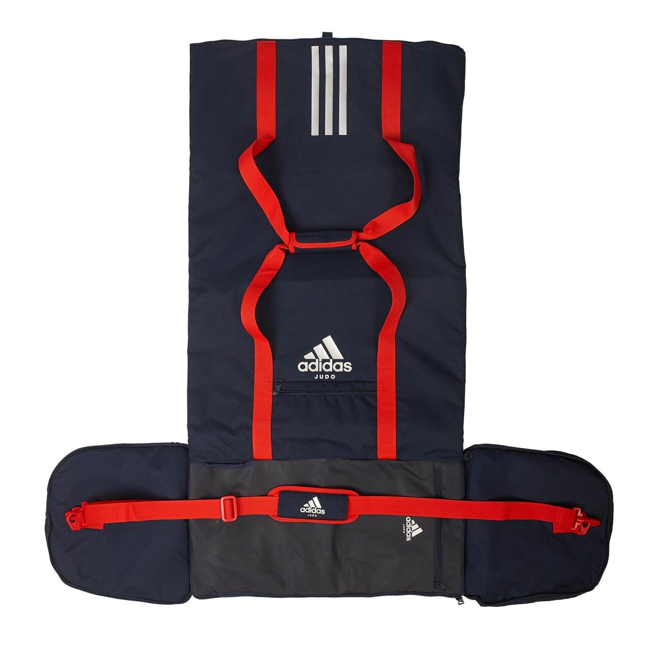 adidas 2in1 Sporttasche Bag Judo navyblau-rot, Rucksack Tragetasche ADIACC200J