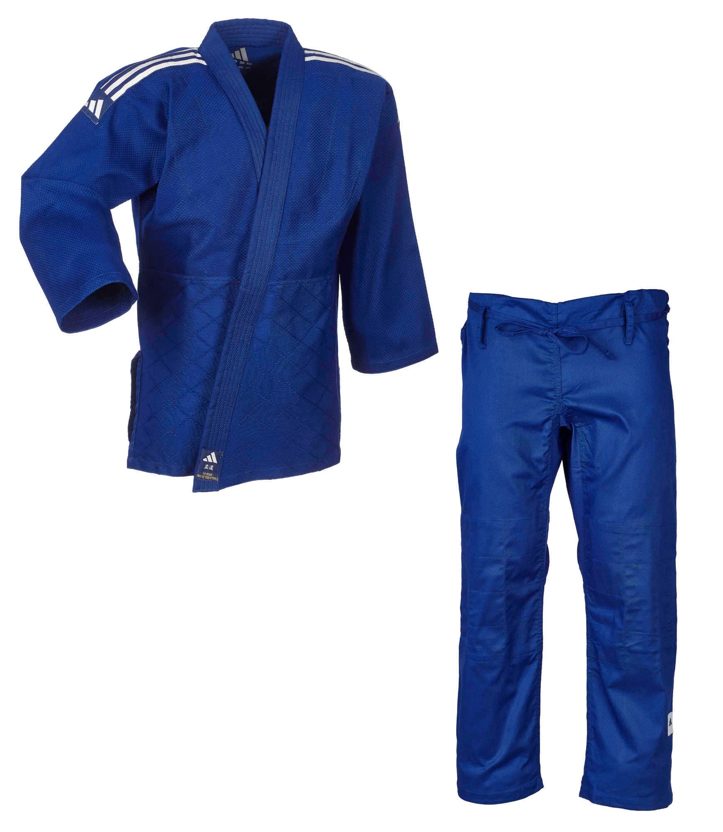 adidas Judo-Anzug Club blau/weiße Streifen, J350B Judo Gi (Judojacke, Judohose)