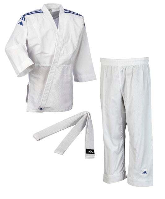 adidas Kinder Judoanzug Evolution weiß J250E Judo Gi (Judojacke, Judohose)