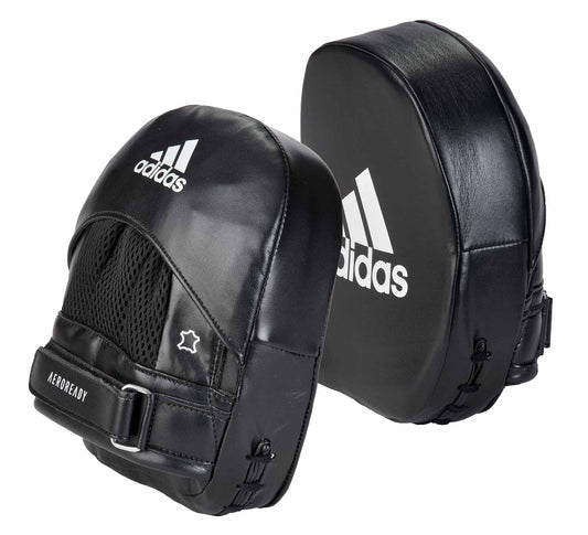 adidas Pratze Speed Focus Mitt schwarz-weiß Leder, adiEMP01, Handpratze, Schlagpolster