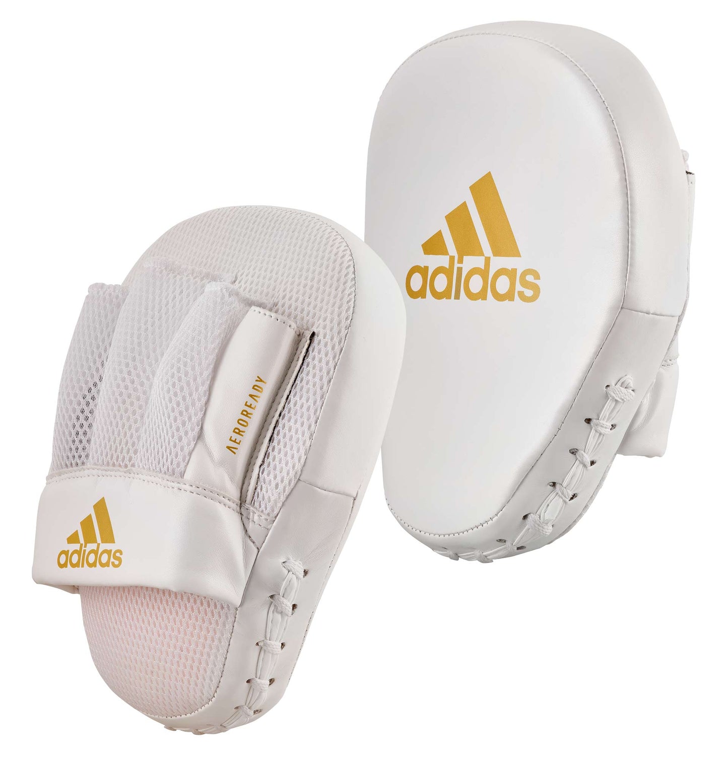 adidas Speed Coach Paar-Pratzen, weiß-gold ADISBAC014, Handpratze, Schlagpolster