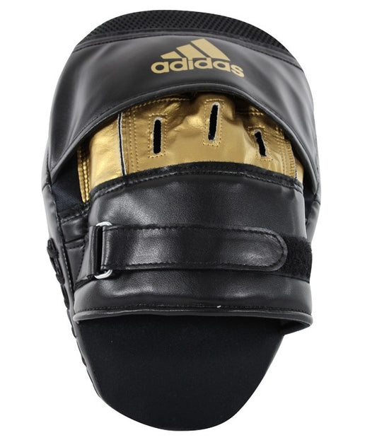 adidas Training Curved Paar-Pratzen kurz schwarz-gold, ADISBAC01, Handpratze, Schlagpolster