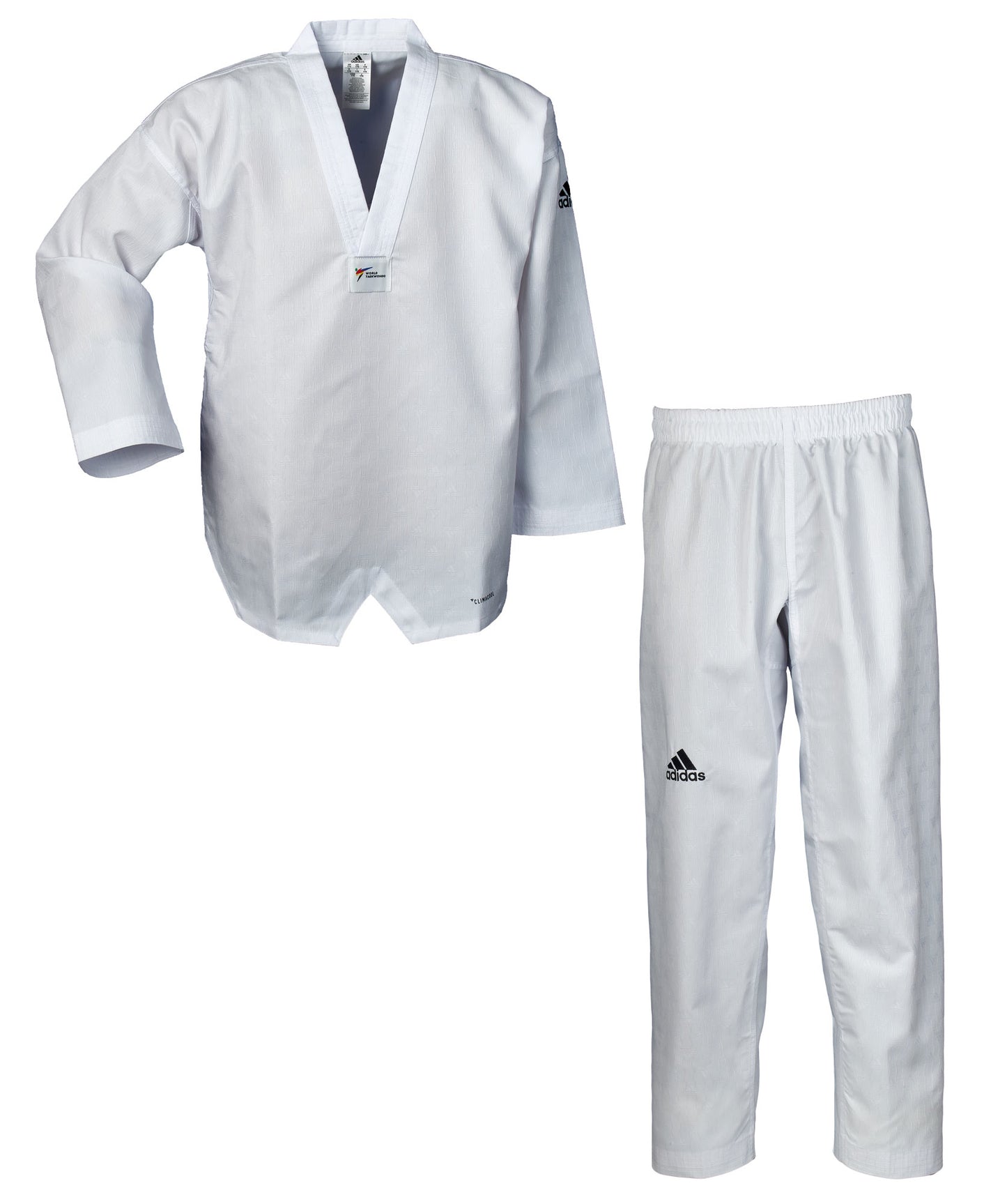 adidas Taekwondo-Anzug adiChamp IV, weißes Revers, ADITCH04 Dobok V-Ausschnitt Schlupfjacke