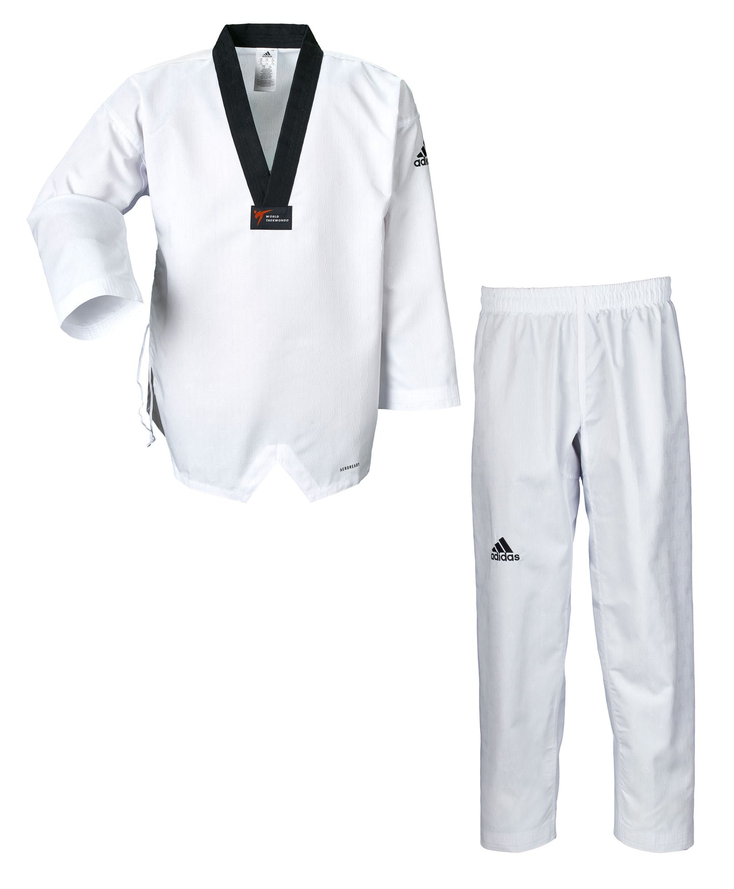 adidas Taekwondo-Anzug adiChamp IV, schwarzes Revers, ADITCH04 Dobok V-Ausschnitt Schlupfjacke