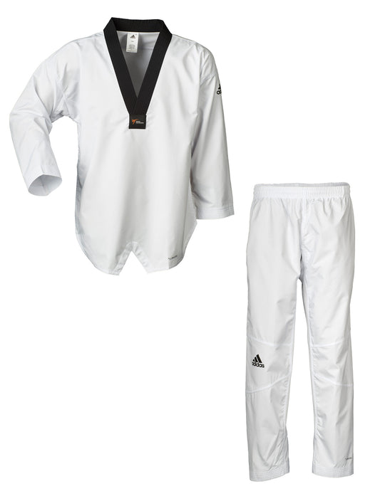 adidas Taekwondoanzug, Fighter ohne Streifen, ADITF01 Dobok V-Ausschnitt Schlupfjacke