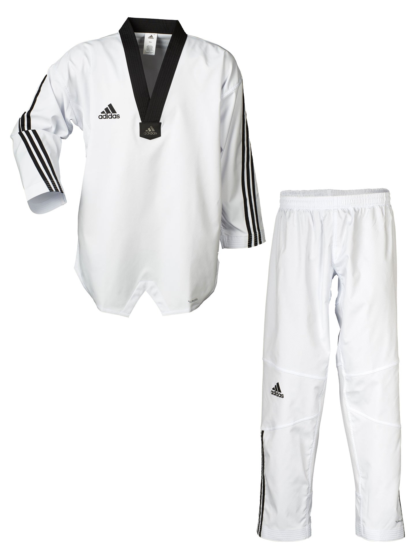 adidas Taekwondoanzug ADI FLEX mit Streifen ADITFL02 Dobok V-Ausschnitt Schlupfjacke