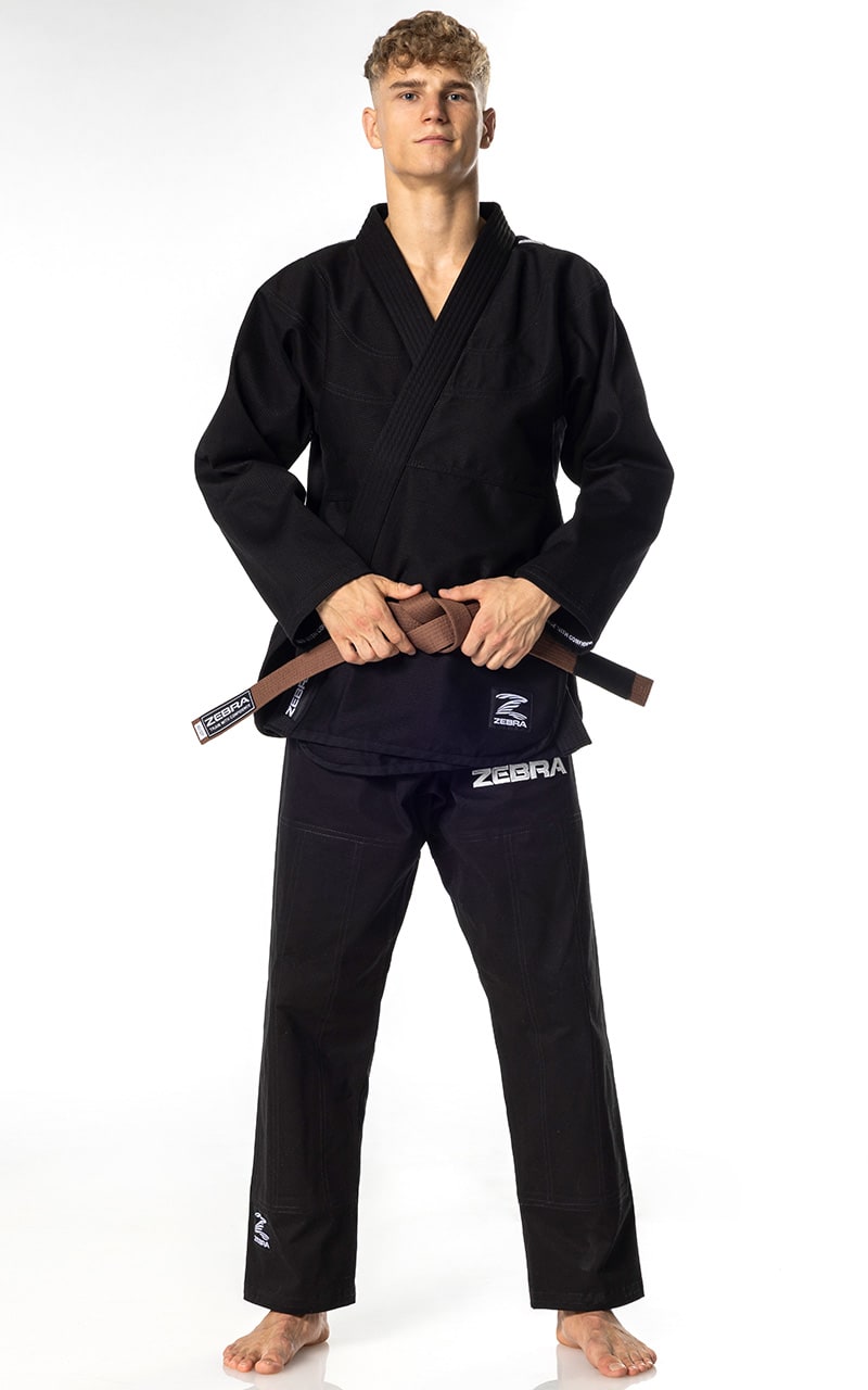 ZEBRA BJJ Anzug Guerreiro schwarz - Brazilian Jiu Jitsu Gi 350g