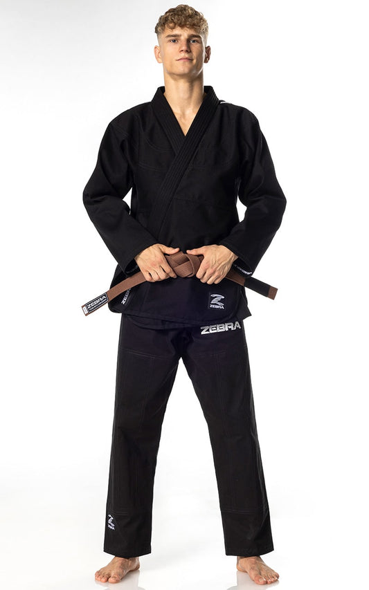 ZEBRA BJJ Anzug Guerreiro schwarz - Brazilian Jiu Jitsu Gi 350g