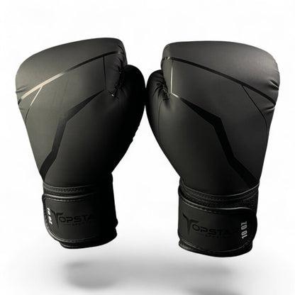 Boxhandschuhe BLACK MAMBA, schwarz, Premium Kunstleder