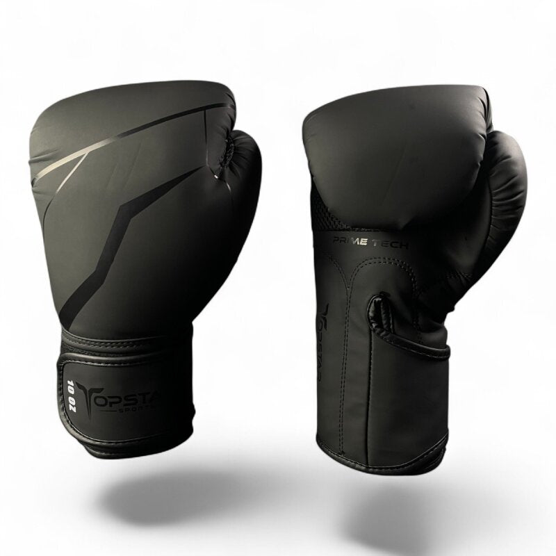 Boxhandschuhe BLACK MAMBA, schwarz, Premium Kunstleder