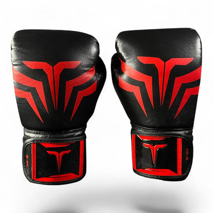 Boxhandschuhe BLACK SHADOW, schwarz-rot, Premium Leder