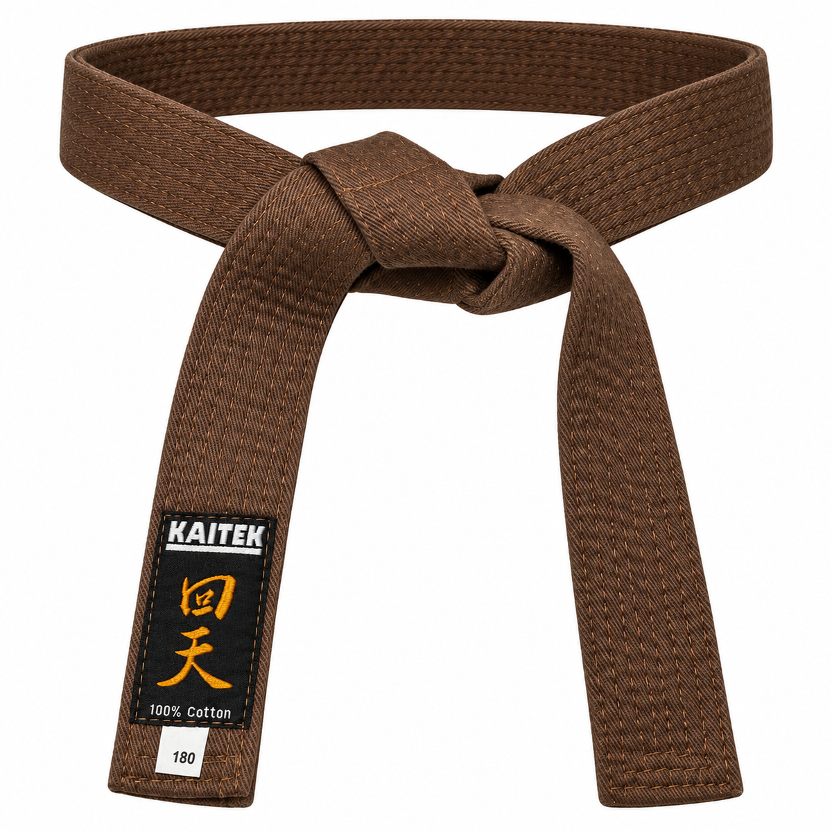 KAITEN Kinder Klettgürtel Braun mit Klettverschluss