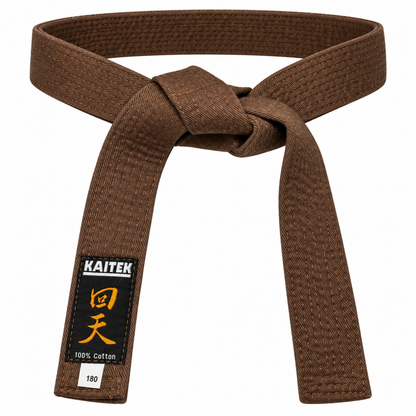 KAITEN Kinder Klettgürtel Braun mit Klettverschluss