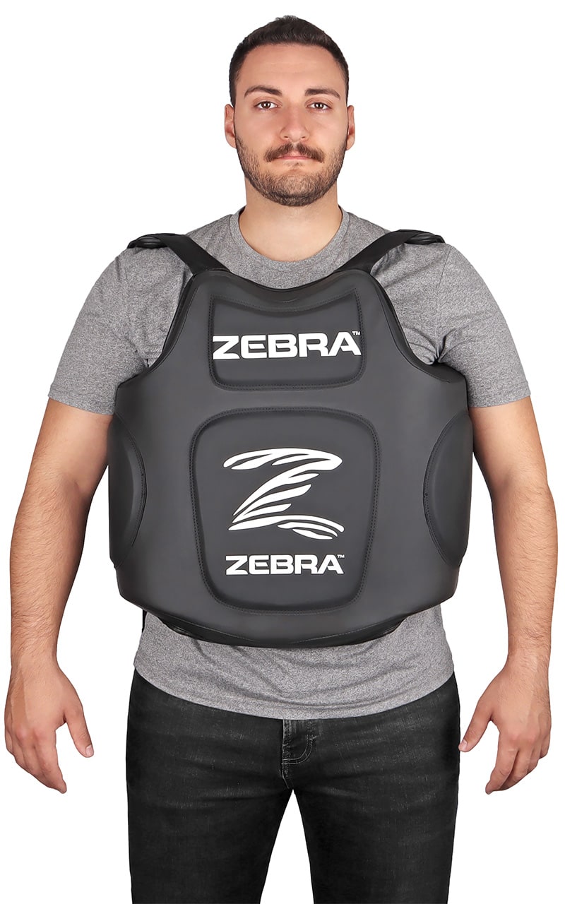 ZEBRA Schutzweste Coach Pro schwarz - extra dicke Schaumstoff Trainingsweste
