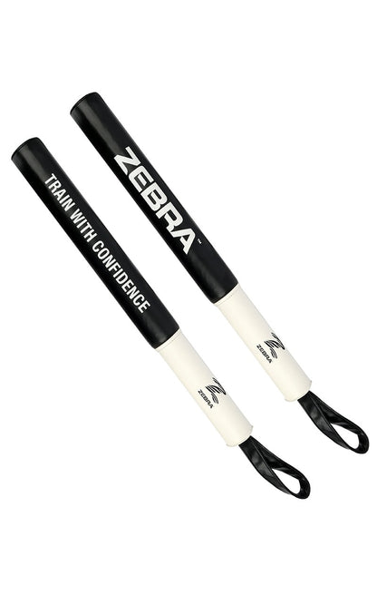 ZEBRA Schlagstöcke Soft Training - Mit Griffschlaufen - Speed Sticks Performance schwarz-weiß (Paar)