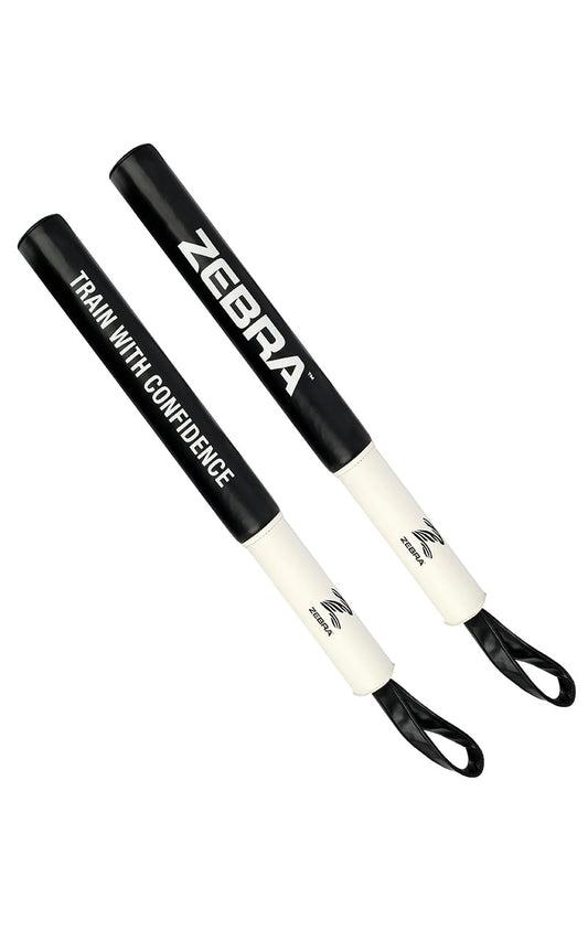 ZEBRA Schlagstöcke Soft Training - Mit Griffschlaufen - Speed Sticks Performance schwarz-weiß (Paar)
