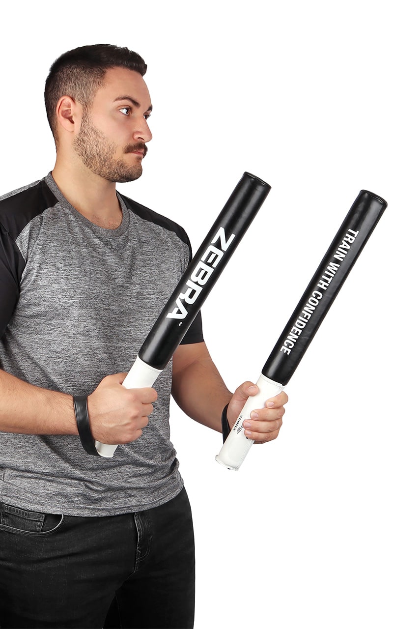 ZEBRA Schlagstöcke Soft Training - Mit Griffschlaufen - Speed Sticks Performance schwarz-weiß (Paar)