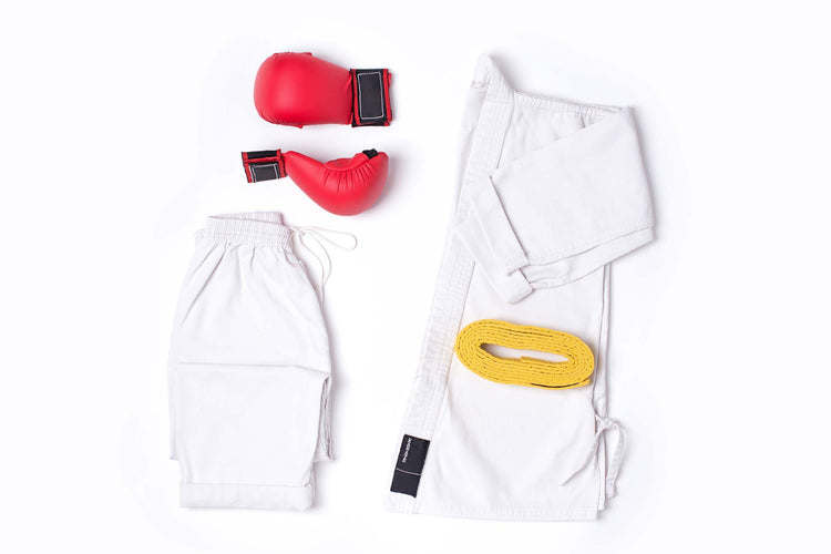 Pantalon de judo bleu - coton 8 oz - ceinture élastique - avec renfort