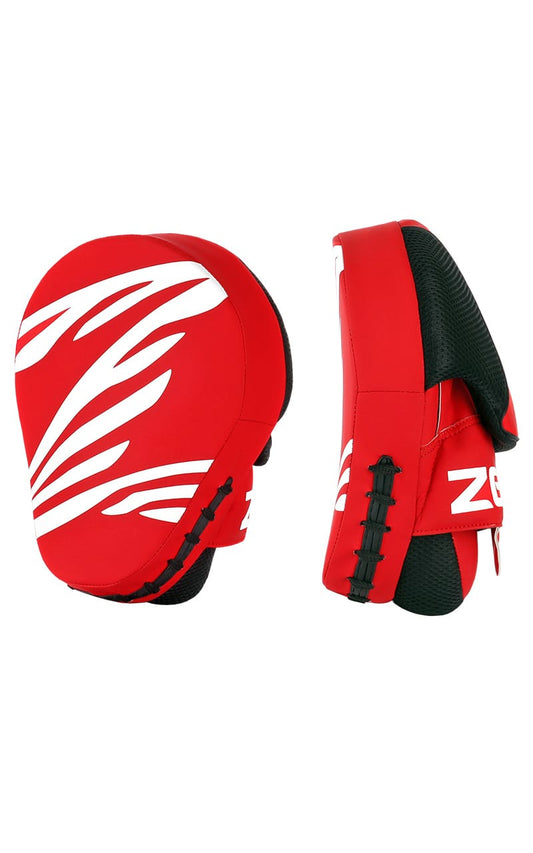 ZEBRA Handpratze gekrümmt rot - Griffball, Mesh, sehr gute Dämpfung (Paar)