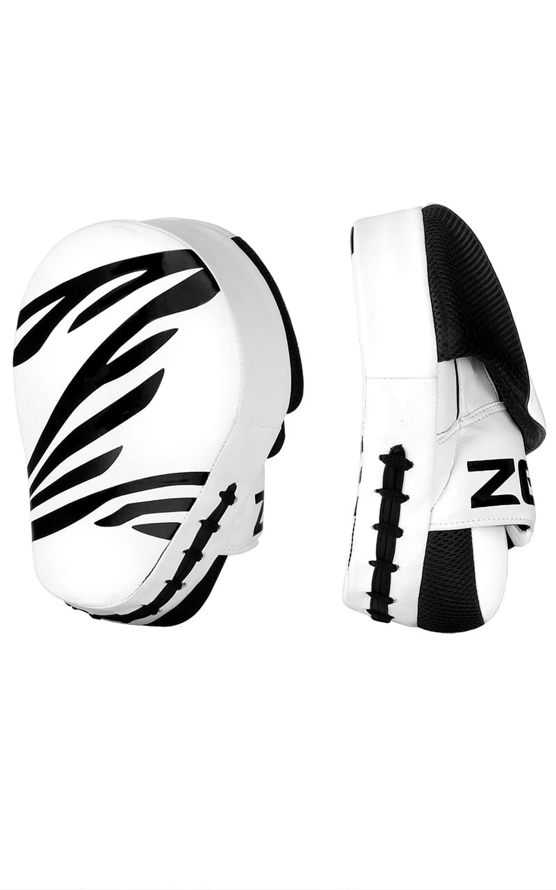 ZEBRA Handpratze gekrümmt weiß - Griffball, Mesh, sehr gute Dämpfung (Paar)