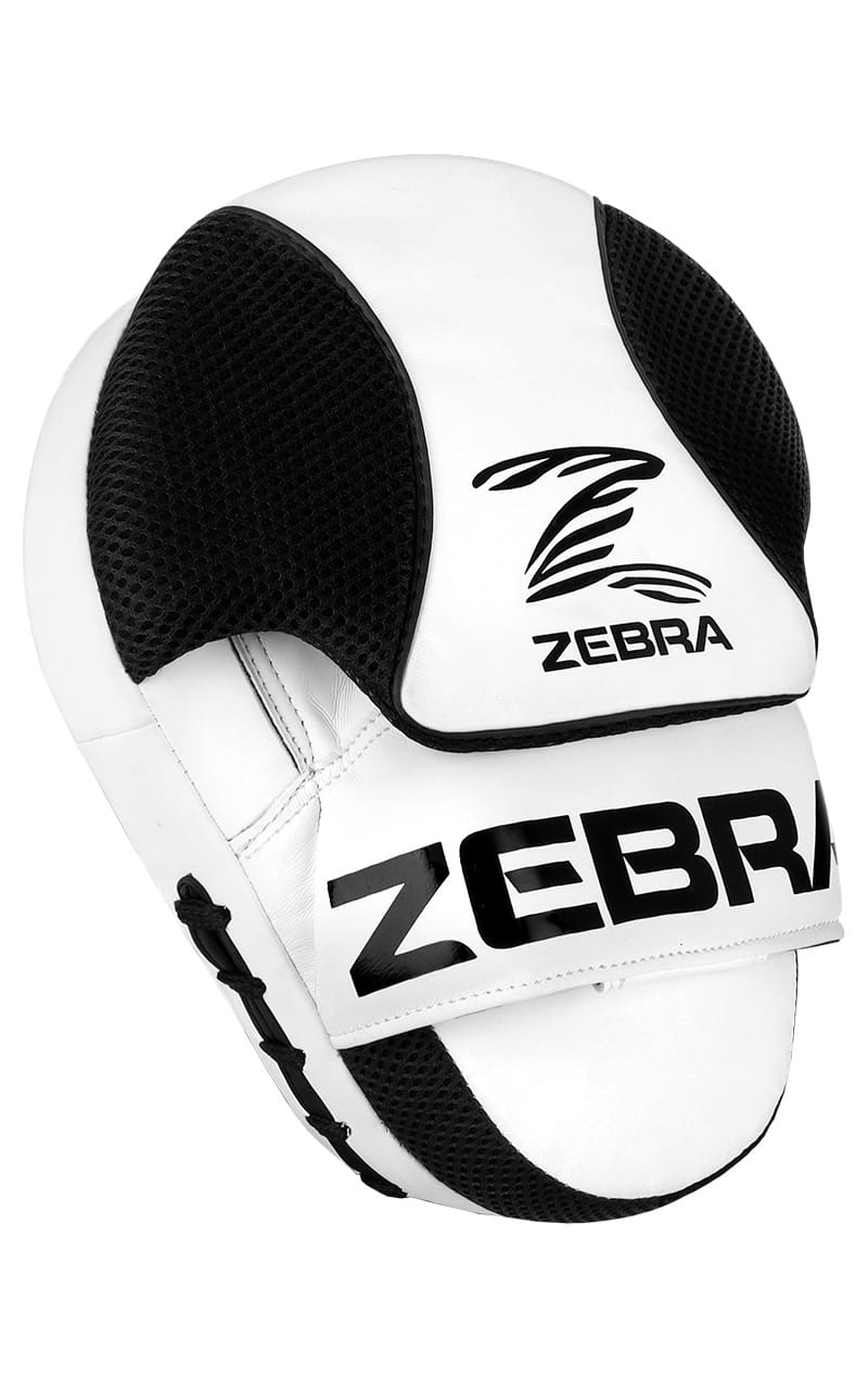 ZEBRA Handpratze gekrümmt weiß - Griffball, Mesh, sehr gute Dämpfung (Paar)