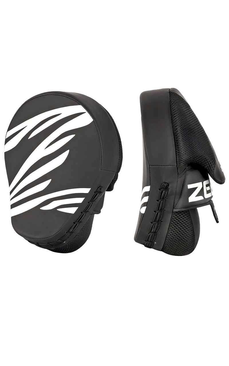 ZEBRA Handpratze gekrümmt schwarz - Griffball, Mesh, sehr gute Dämpfung (Paar)