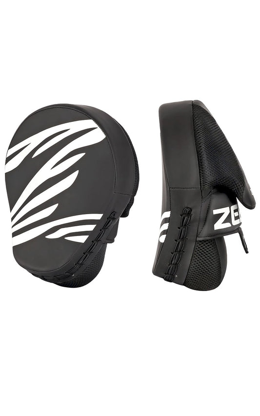 ZEBRA Handpratze gekrümmt schwarz - Griffball, Mesh, sehr gute Dämpfung (Paar)