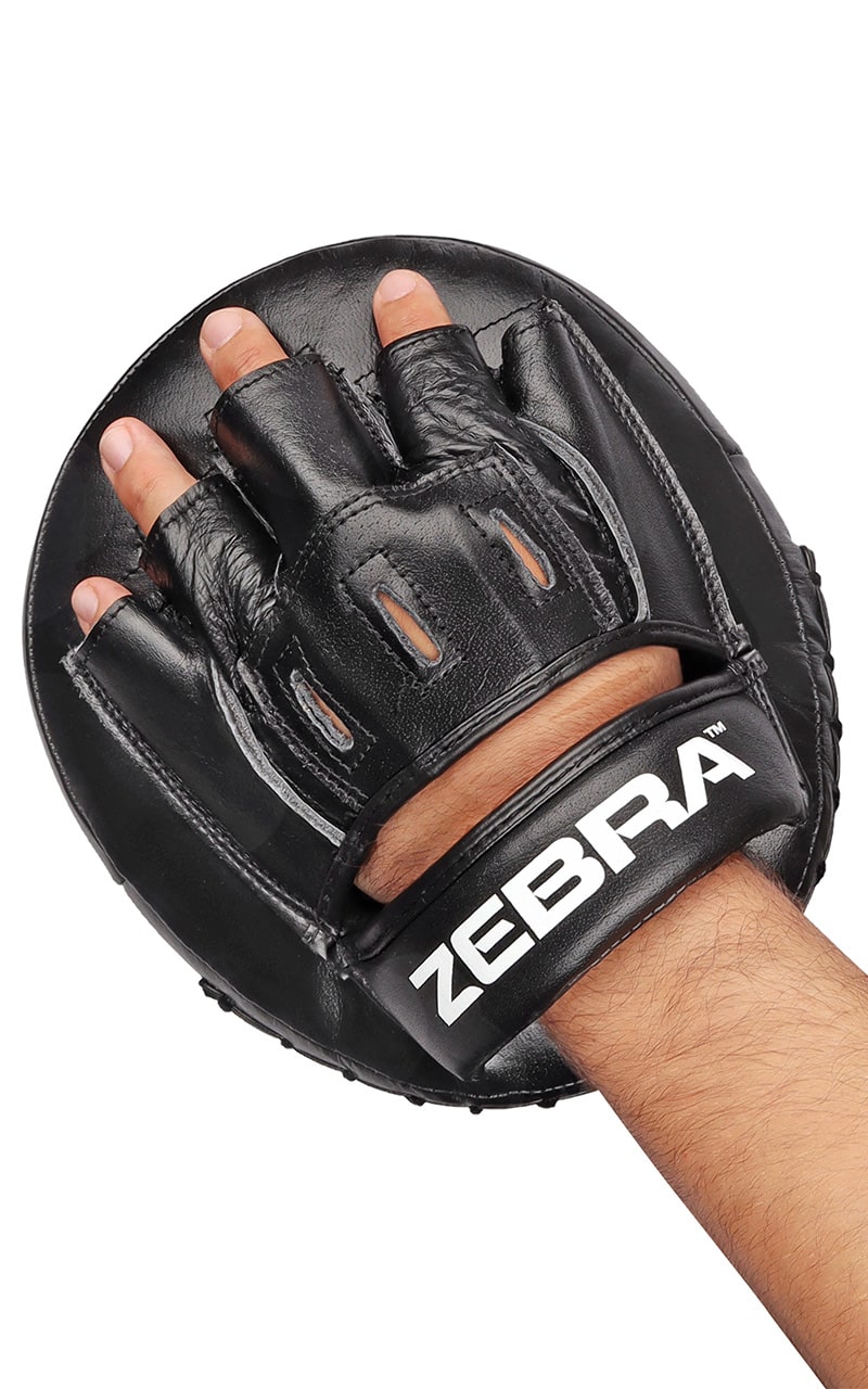 ZEBRA Handpratzen Pro Coaching Mitt - stabiles Echtleder (Paar)