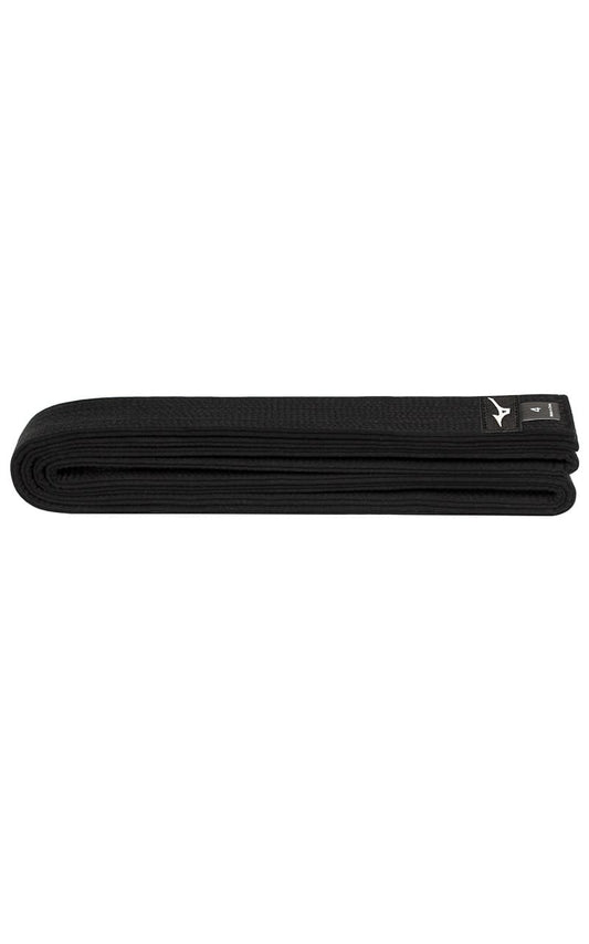 MIZUNO Judogürtel Schwarz IJF - 4,5 cm Breit - Schwarzgurt Mattschwarz Baumwolle