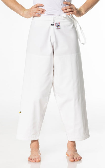 MIZUNO Judo Hose Yusho weiß - Made in Japan - 750g Mischgewebe - Judohose mit Schnürbund