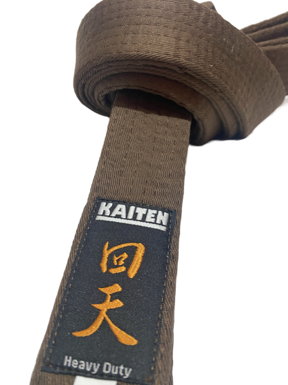 Kaiten Karategürtel Braun extra dicke Ausführung - 4,5 cm Breit - Baumwolle Braungurt - Länge 230 bis 350 cm