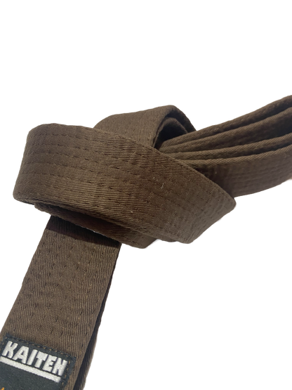 Kaiten Karategürtel Braun extra dicke Ausführung - 4,5 cm Breit - Baumwolle Braungurt - Länge 230 bis 350 cm