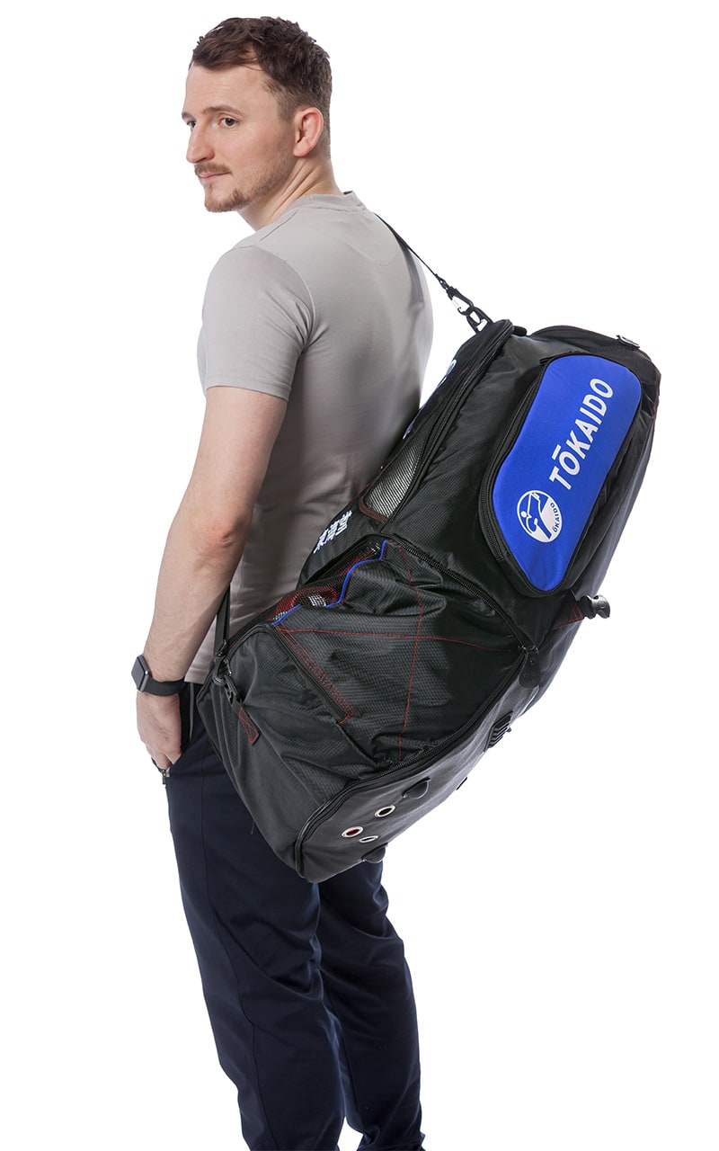 TOKAIDO Karate Tasche Monster Bag PRO, schwarz-blau - Multifunktionstasche Rucksack (Kopie)