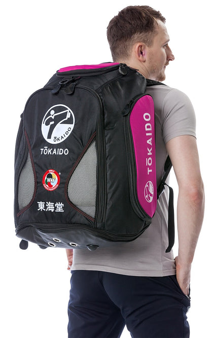 TOKAIDO Karate Tasche Monster Bag PRO, schwarz-pink - Multifunktionstasche Rucksack