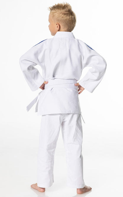 MIZUNO Kinder Judoanzug KODOMO Plus weiß - 350g Baumwolle - Judo Gi SET Judojacke, Judohose, Judogürtel