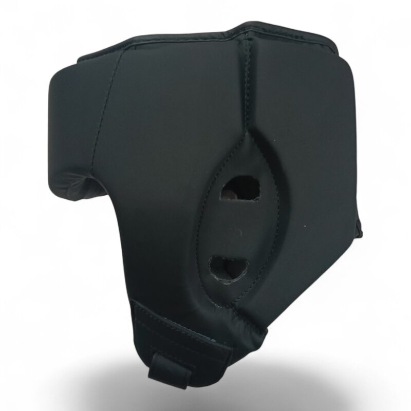Kopfschutz BLACK PANTHER schwarz, Premium Kunstleder in Matt