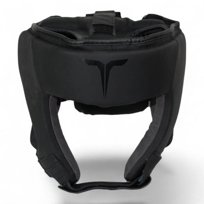 Kopfschutz BLACK PANTHER schwarz, Premium Kunstleder in Matt