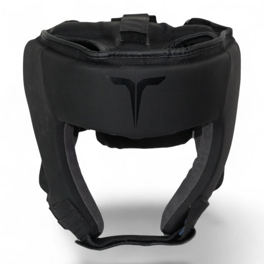 Kopfschutz BLACK PANTHER schwarz, Premium Kunstleder in Matt