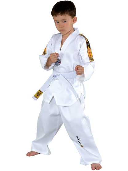 KWON (R) Taekwondo Anzug Tiger - Kinder Dobok mit Schlupfjacke, weißer Gürtel