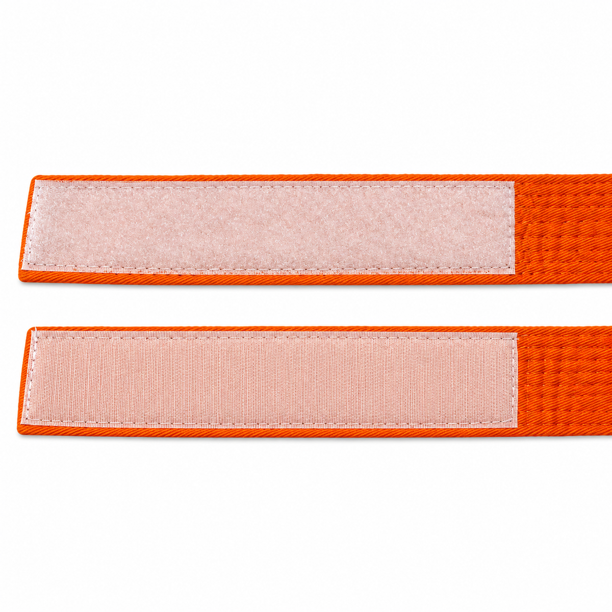 KAITEN Kinder Klettgürtel Orange mit Klettverschluss ohne Binden, Karategürtel Baumwolle