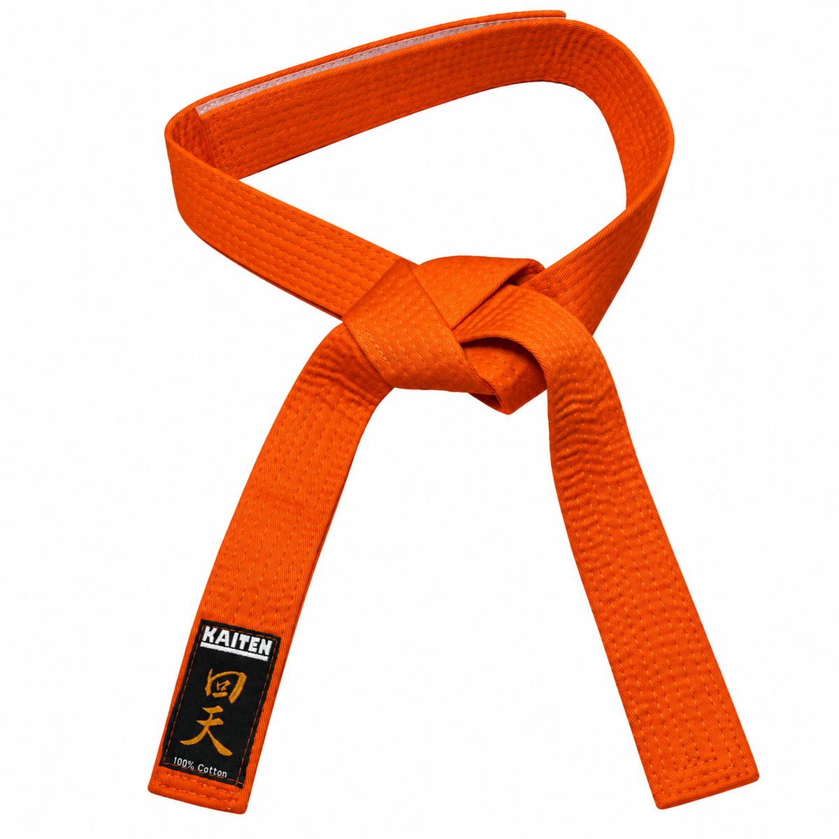 KAITEN Kinder Klettgürtel Orange mit Klettverschluss