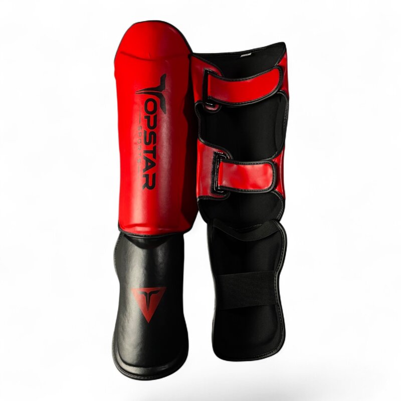 Schienbein-Spannschoner RED FURY Premium Schützer rot-schwarz