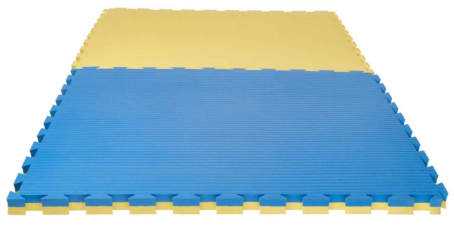 Kampfsportmatte Puzzlematte Pro Tatami 4 cm blau/gelb Wendematte