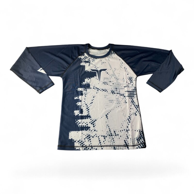 Rashguard Shirt COMBAT FIGHTER, schwarz-rot, langarm