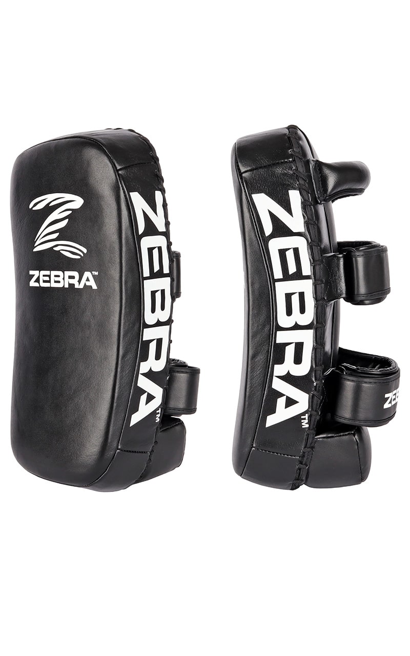 ZEBRA Schlagpolster Thai Pads Pro Mitt - Echtleder schwarz 41 x 20 x 12 cm - MMA, Muay Thai, Kickboxen