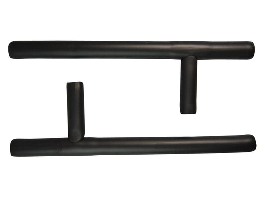 TEKKA BUDO Tonfa Schaumstoff (Paar) - 50 cm lang, schwarz - Übungs-Tonfa mit Schaumstoffpolsterung