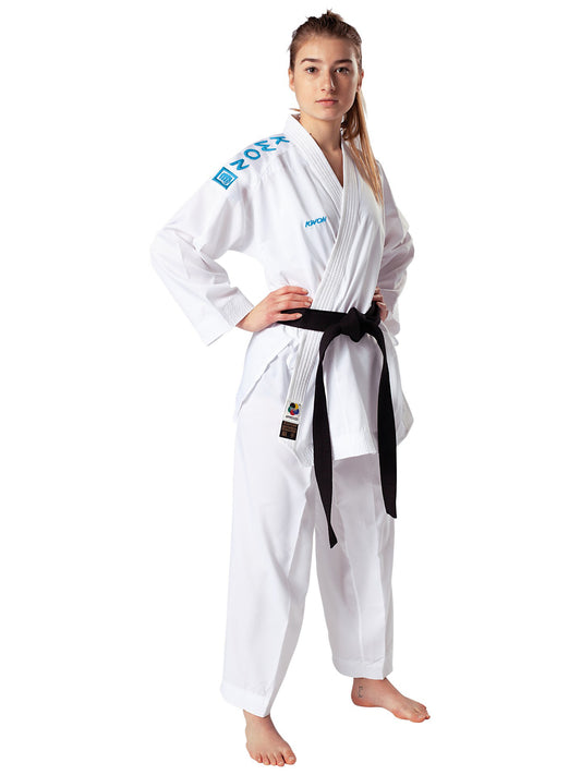 KWON (R) Karateanzug Supralite - Kumite Gi - WKF rec. - Schulterstreifen blau